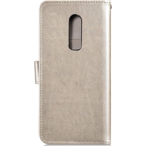  [아마존베스트]Qpolly compatible with OnePlus 6 case folding leather case.