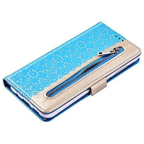  [아마존베스트]QPOLLY Compatible with Samsung Galaxy J7 2016 Case 3D Flower Pattern Flip Case Wallet PU Leather Mobile Phone Case Magnetic Protective Wallet Folio Leather Case with Stand Function