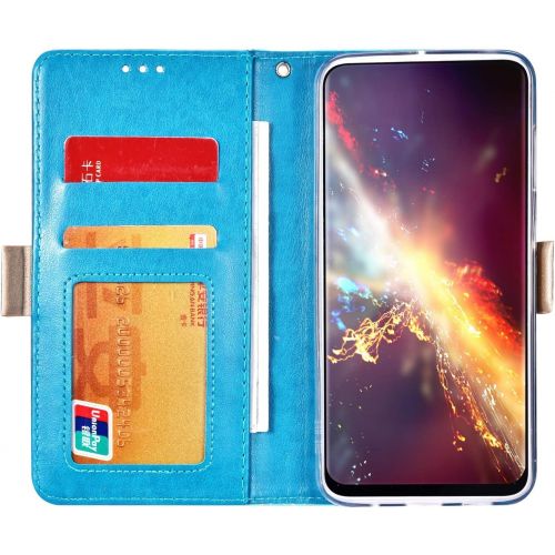  [아마존베스트]QPOLLY Compatible with Samsung Galaxy J7 2016 Case 3D Flower Pattern Flip Case Wallet PU Leather Mobile Phone Case Magnetic Protective Wallet Folio Leather Case with Stand Function