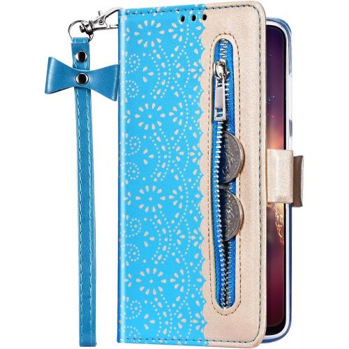  [아마존베스트]QPOLLY Compatible with Samsung Galaxy J7 2016 Case 3D Flower Pattern Flip Case Wallet PU Leather Mobile Phone Case Magnetic Protective Wallet Folio Leather Case with Stand Function