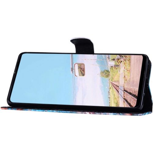  [아마존베스트]QPOLLY Compatible with Samsung Galaxy S8 Plus Case Leather Wallet Protective Flip Case 3D Shiny Colourful Painted Pattern PU Leather Flip Case Mobile Phone Case for Galaxy S8 Plus, Tiger