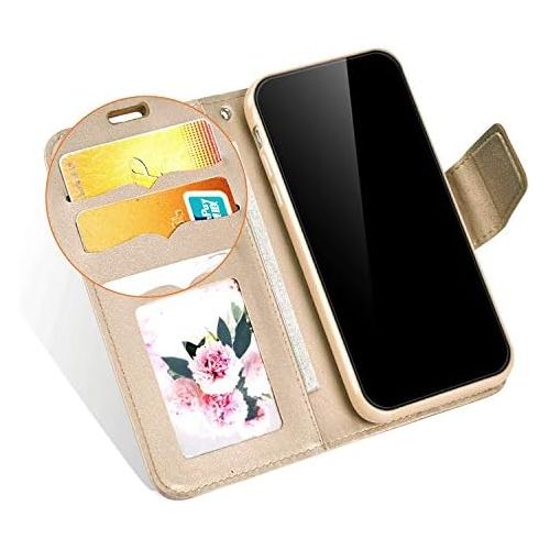  [아마존베스트]QPOLLY Compatible with Huawei P Smart 2019, leather case, wallet, flip case, protective mobile phone case, cute cat pattern, magnetic flip case with stand function for Huawei P Smart 2019