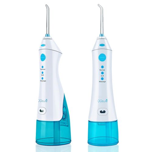  QQCute QQcute Water Flosser Cordless Oral Irrigator - IPX7 Portable Rechargeable Tooth Cleaner Whitening with 3 Modes Dental Water Jet Tips, Travel and Home Use