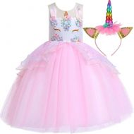 QQonsie Little Girl Unicorn Costume Clothes Unicornio Skirt Princess Party Dress