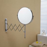 QREZ-Makeup mirror QREZ 8 inch retractable rotating mirror mirror bathroom magnifying double sided beauty mirror European makeup mirror