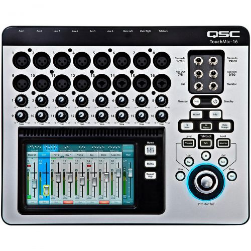  QSC},description:The QSC TouchMix is designed for musicians and production professionals who need the power and capability of a large mixing console in a compact, affordable and ea