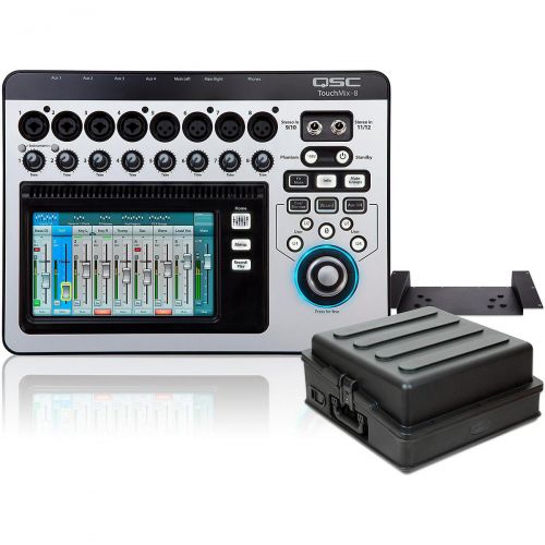  QSC},description:Protect your investment from the moment you get it. This kit pairs together the QSC TouchMix-8 compact digital mixer, rackmount kit and an SKB custom mixer case.QS