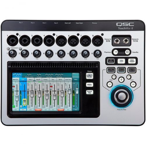  QSC},description:The QSC TouchMix is designed for musicians and production professionals who need the power and capability of a large mixing console in a compact, affordable and ea