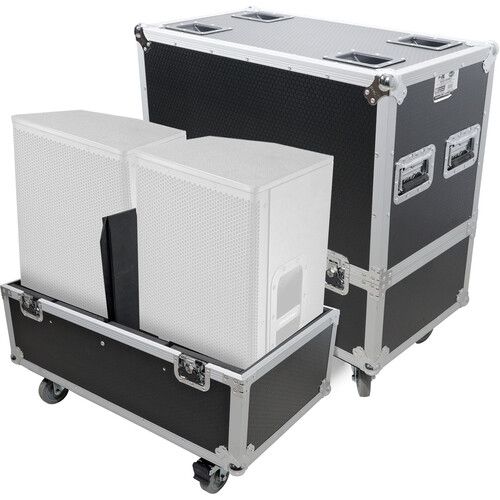  QSC CP12 Dual Compact Powered Loudspeaker Kit with Hard Case