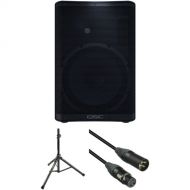 QSC CP12 Compact Loudspeaker with Stand and Cable Kit