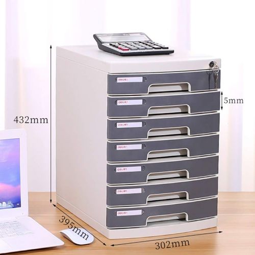  QSJY File Cabinets Document Storage Cabinet, Desktop Extension Drawer Lockable Office Organizer (Plastic) (Color : B)