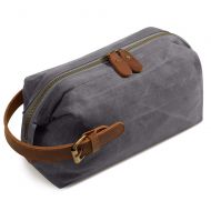 QSL 50 Set Toiletry Bag Travel Hand Bag Waterproof Canvas Storage Bag Vintage Cosmetic Bag Customizable (Color : Gray, Size : 261015cm)