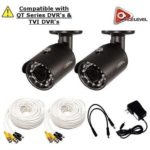  Q-See 4MP HD Bullet Camera 2-Pack: 2688x1520, 3.6mm Lens, 36 IR LEDs, IR up to 100ft, AGC, IP66 - QTH8071B