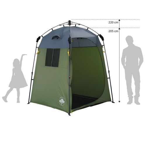  QTDS Outdoor-Pop-up-Duschzelt, Privacy-WC-Staender Camping, wasserdicht, wasserdicht, geeignet fuer Picknick-Strand-Park-Rasen-Feld-Reise, gruen