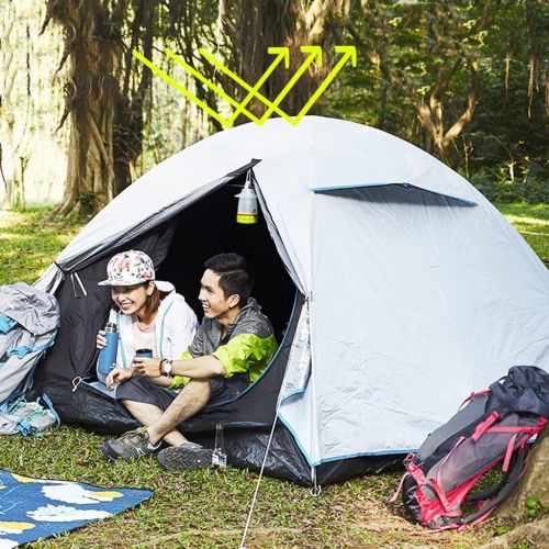  QTDS Doppelzelt Camping Camping Feld Kleines Zelt Doppel Winddicht Regendicht Anti-UV Atmungsaktives Mesh Garn Outdoor Activity Zelt 190 * 200 * 210 cm