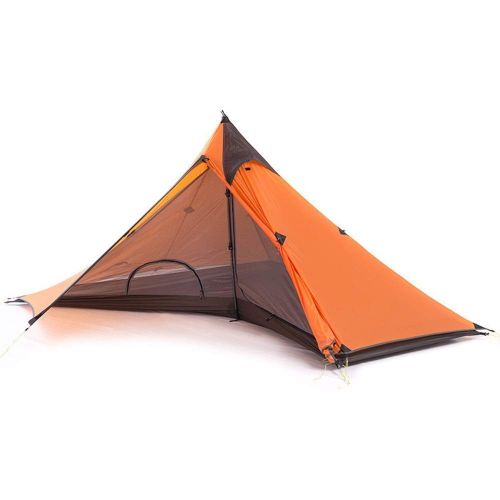  QTDS Zelt Outdoor Minarett Einzelzelt Wandern Bergsteigen Doppel Regendicht Ultraleicht Tragbare Outdoor Camping Zelt Orange