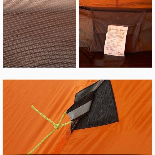  QTDS Zelt Outdoor Minarett Einzelzelt Wandern Bergsteigen Doppel Regendicht Ultraleicht Tragbare Outdoor Camping Zelt Orange