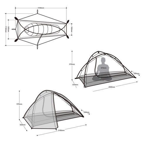  QTDS Wasserdichtes schnelles Pop-Up-Zelt im Freien Wetterfester Instant Tourer-Unisex-Kuppelzelt im Freien