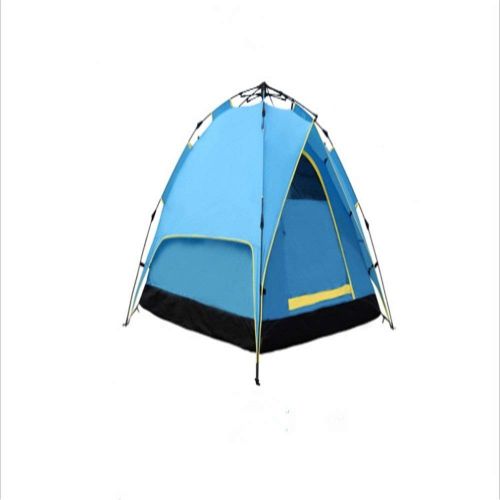  QTDS Automatisches Doppelzelt Outdoor Camping liefert 3-4 Personen Double Rainproof Camping Blue