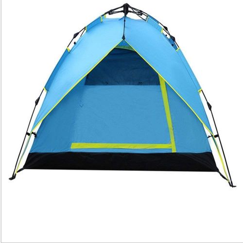  QTDS Automatisches Doppelzelt Outdoor Camping liefert 3-4 Personen Double Rainproof Camping Blue