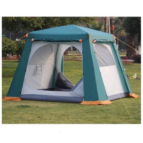  QTDS Outdoor 2-Personen-Familienzelt-Set Doppelter Camping-Park fuer Zwei Personen, gross und gross