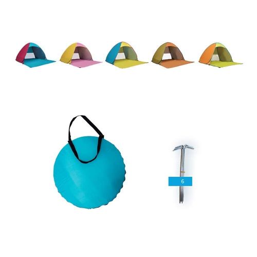  QTDS Langlebige helle Farbe Familie UV-Schutz Strand Zelt 3-4 Personen grosse Groesse Pop Up Sonnenschirm tragbare Sonnenschutz automatische Instant Baldachin Zelt fuer Camping Angeln