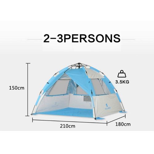  QTDS Grosse Groesse 3-4 Person Pop Up Strand Zelt Tragbare Sun Shelter Automatische Sofortige Familie UV Schutz Baldachin Zelt Fuer Camping Angeln Wandern Picknicken Ultralight Baldach