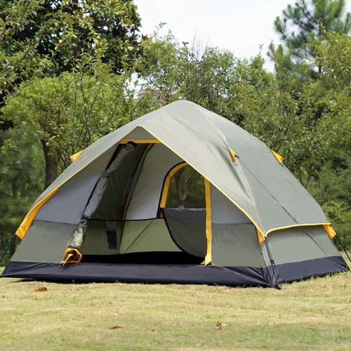  QTDS Doppelzelt Camping Camping Feld Zelt doppelt Winddicht regendicht Anti-UV atmungsaktives Mesh Stalker Outdoor-Aktivitaetszelt