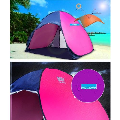  QTDS Automatischer Instant Family UV-Schutz Strandzelt 3-4 Personen Groesse Pop Up Sunshade Portable Sun Shelter Baldachin Zelt Fuer Camping Angeln Wandern Picnicing Ultralight Baldac