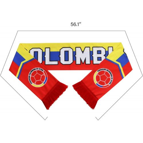  QTKJ Colombia 2018 World Cup Fans Scarf National Team Scarf Flag Banner Football Cheerleaders Scarves