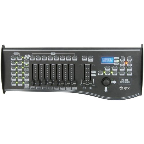  QTX DM-X12 DM X12 192 Channel DMX DJ Lighting Controller With Joystick & Lamp