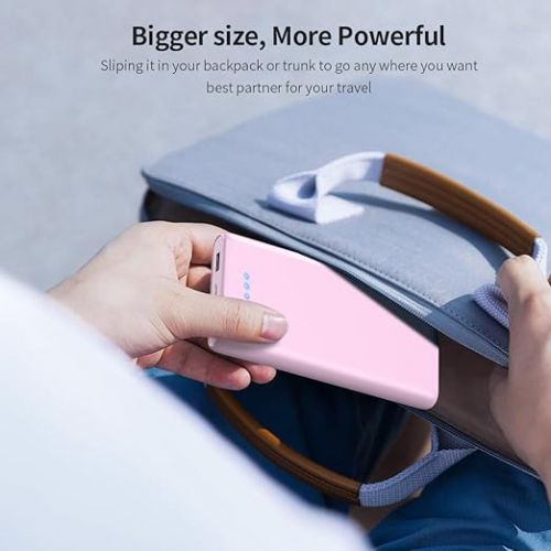  Portable Charger Power Bank 26800mah,Ultra-High Capacity Safer External Cell Phone Battery Pack,2 USB Output High Speed Charging Power bank Compatible with iPhone 15/14/13/12/11 Samsung Android-Pink