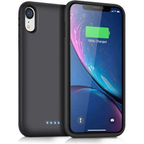  [아마존베스트]QTshine Battery Case for iPhone XR, Newest [6800mAh] Protective Portable Charging Case Rechargeable Extended Battery Pack Charger Case for Apple iPhone XR(6.1inch) Backup Power Ban