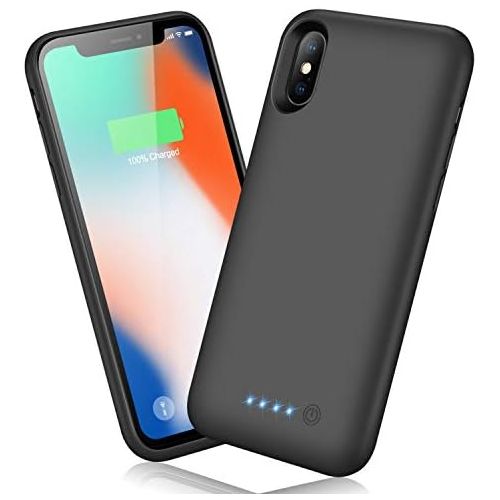  [아마존베스트]QTshine Battery Case for iPhone X/XS/10, Newest [6500mAh] Protective Portable Charging Case Rechargeable Extended Battery Pack for Apple iPhone X/XS/10(5.8) Backup Power Bank Cover