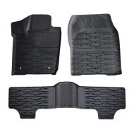 Floor Mat For Jeep Cherokee, QUAKEWORLD 1st & 2nd Front Row and Rear OEM Floor Liner Set Front & Rear Floor Mats All Season Rubber Floor Mat for 2014 2015 2016 2017 Jeep Grand Cher