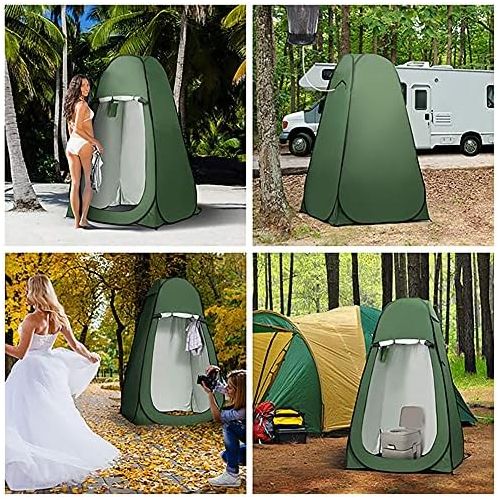  QUARKJK Pop Up Tent Portable Changing Privacy Toilet Shower Tent Sunshade/Windproof Waterproof - for Camping, Hiking, Fishing - with Carrying Bag