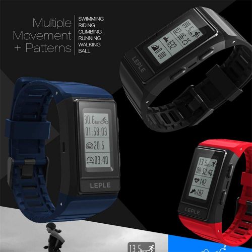  QUARKJK IP68 Waterproof Smart Bracelet GPS Smart Band Wristband Passometer Heart Rate Monitor Fitness Tracker Multi Sport Mode,Blue