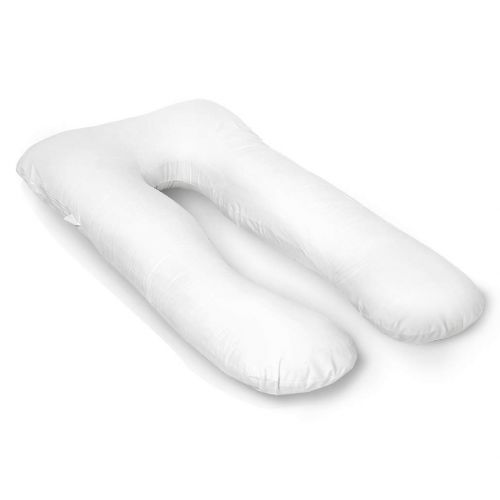  [아마존베스트]QUEEN ROSE Pregnancy Pillow, U-Shaped Full Body Pillow for Back Support with Cotton Cover for Anyone,White