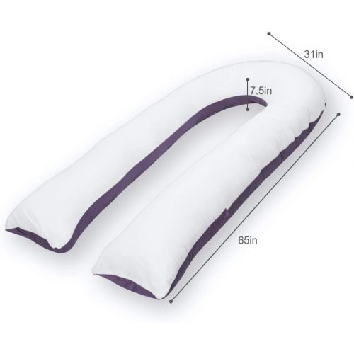  [아마존베스트]QUEEN ROSE Pregnancy Body Pillow-U Shaped Maternity Pillow for Pregnant Women,with Satin Cover