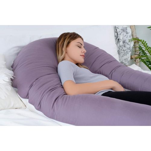  [아마존베스트]QUEEN ROSE Pregnancy Body Pillow-U Shaped Maternity Pillow for Pregnant Women,with Satin Cover