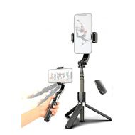 QUMOX Bluetooth Selfie Stick Tripod with Stabilizer One-Axis Gimbal for iPhone Android