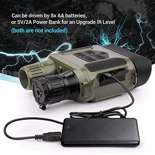  [아마존베스트]QUNSE Night Vision Device, 7x Night Vision Binoculars from 400 m in Dark, 640 x 480p HD Photo Camera Video Recorder, 31 mm Lens Digital Night Vision Device with 4 Inch Large Screen