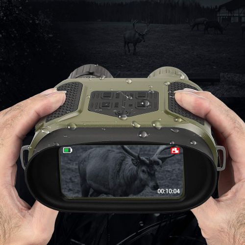  [아마존베스트]QUNSE Night Vision Device, 7x Night Vision Binoculars from 400 m in Dark, 640 x 480p HD Photo Camera Video Recorder, 31 mm Lens Digital Night Vision Device with 4 Inch Large Screen