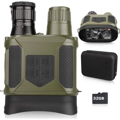  [아마존베스트]QUNSE Night Vision Device, 7x Night Vision Binoculars from 400 m in Dark, 640 x 480p HD Photo Camera Video Recorder, 31 mm Lens Digital Night Vision Device with 4 Inch Large Screen