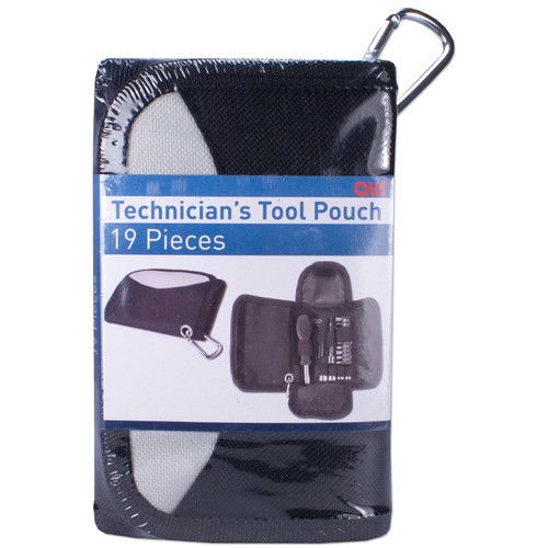  QVS 19-Piece Technician's Tool Pouch (Black)
