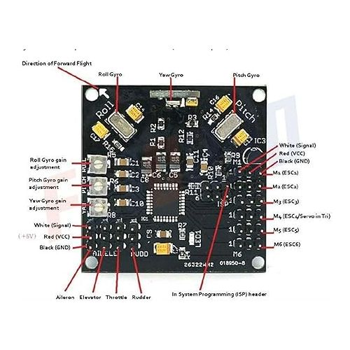  QWinOut V2.3 KK Flight Control Circuit Blackboard v5.5 KK Multicopter for 4 Axle DIY RC Drone Quadcopter Aircraft