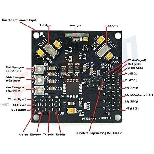  QWinOut F550 6-Axis Airframe RC Hexacopter Drone Kit DIY PNF Unassembly Combo Set with KK 2.3 Flight Controller ESC Motor Propeller