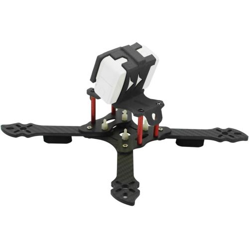  QWinOut Owl215 215mm Carbon Fiber FPV Racing Drone Frame Kit with 3D Print TPU Camera Mount for GOPRO 5/6/7 Action Camera (20 Degree,Black)