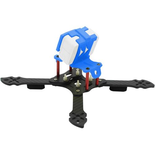  QWinOut Owl215 215mm Carbon Fiber FPV Racing Drone Frame Kit with 3D Print TPU Camera Mount for GOPRO 5/6/7 Action Camera (20 Degree,Blue)