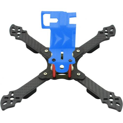  QWinOut Owl215 215mm Carbon Fiber FPV Racing Drone Frame Kit with 3D Print TPU Camera Mount for GOPRO 5/6/7 Action Camera (20 Degree,Blue)